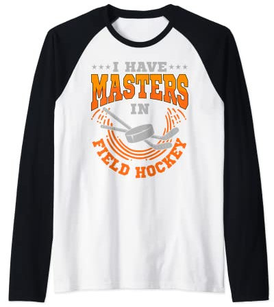 Field Hockey Player Masters Sweeper Goalkeeper Team Sport Raglan Baseball Tee