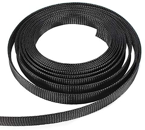 MOCNT PET Expanderbar flätad hylsa, tråd, flätad ärm, kabelhantering, flexibel, isolerad fodral, vävslang, kabel, prydligt skydd, omslagsskydd 16 mm, 10 meter