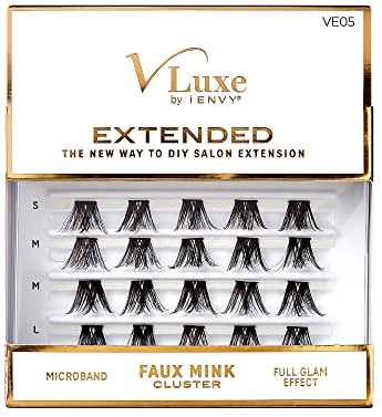 i•ENVY Extended False Eyelashes Faux Mink Featherlight Reusable Artificial Eyelashes Multipack Lash Clusters