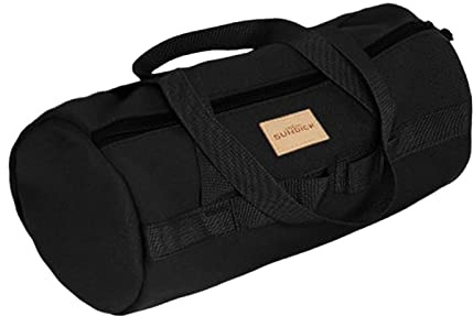 Harilla Tasche für Zeltpflöcke, Aufbewahrungstasche für Zeltpflöcke, Aufbewahrungsorganizer für Schraubheringe, Werkzeugtasche mit großem Fassungsvermögen für Camping, Wohnwagen, Schwarz 35 × 15 cm