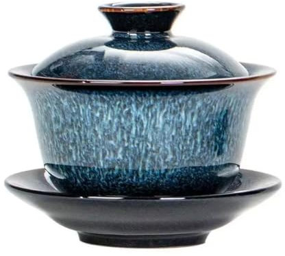 YTDJJWLS Gaiwan Service à thé en porcelaine anglaise Gaiwan Bleu 150 ml