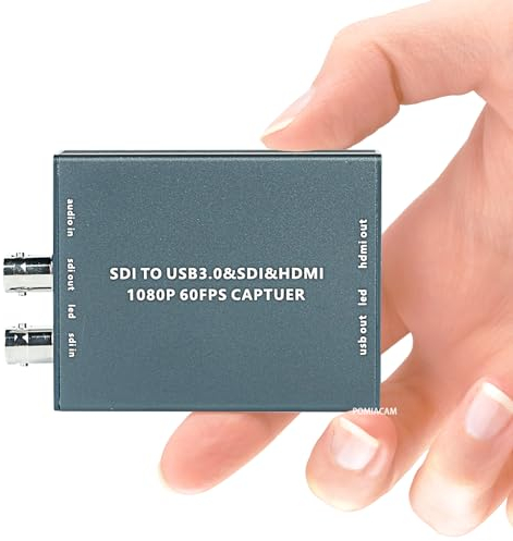 Tarjeta de captura SDI a USB, USB 3.0, 1080P, 60 fps, YUY2, salida SDI y HDMI, entrada SDI, tarjeta de captura de vídeo y audio para Windows, Linux, OS Game Streaming grabación de vídeo