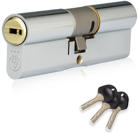 XFORT Colossus Dual Finish 3 Star Kitemarked Euro Cylinder Lock 50EX/45 (95mm), British Standard TS007 Anti-Snap Barrel Lock, uPVC Door Lock.