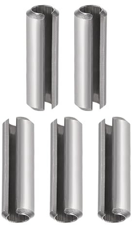DTGN M8 x 60mm(DxL) Asolato Molla Perno - 5pz - Buono per Casa Macchina Fissaggio - 304 Inossidabile Acciaio Molla Perno Tensione Rullo Perno - Argento