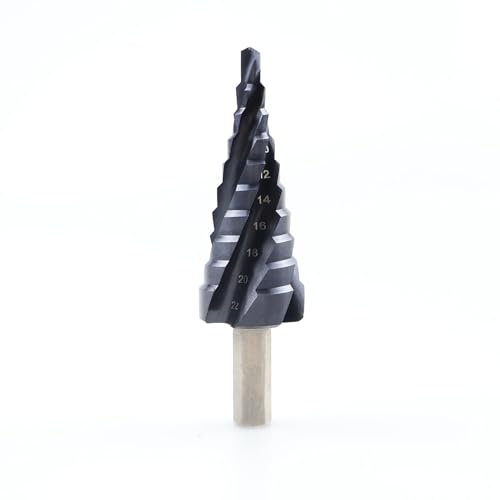 Cottssog M35 6% Cobalt Four Spiral Flute Cobalt Step Drill Bits Set (4-22MM)