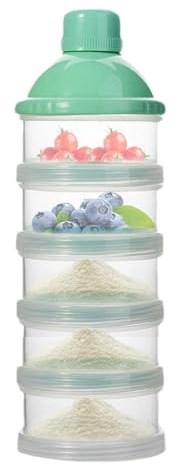 Milchpulver Portionierer Baby Milchpulver Dispenser 5 Lagiger Stapelbarer Baby Milchpulver Aufbewahrungsbox Auslaufsichere Tragbare Milchkasten Säuglingsnahrung Kasten für Reise im Freien