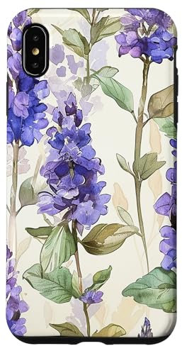 iPhone XS Max Anise Hyssop Flower Watercolor Pattern Graphic Case