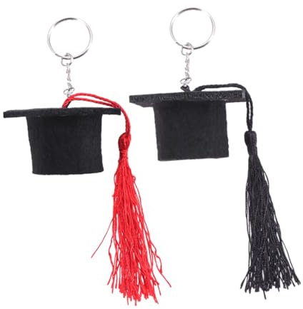 SOIMISS 2stücke Doktorhut Schlüsselanhänger Graduation Cap Keychains Für Abschlussgeschenke Taschenanhänger Souvenir Charms Kreative Deko Für Graduierungsfeiern
