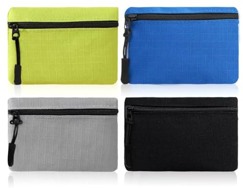NVGVUP 4 Pack Coin Purse Small Change Pouch, Oxford Cloth Waterproof