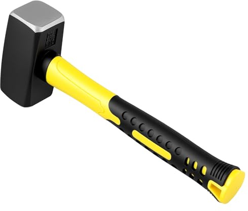 TAICHEUT 3lb Club Hammer, 1.5kg Sledge Lump Hammer with Non-Slip Ergonomic Grip for Home Decoration Industrial Woodworking Operations
