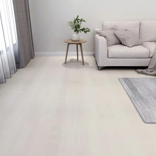 Brokky PVC-Fliesen Selbstklebend 55 STK. 5,11 m² Beige Bodenfliesen Selbstklebend Fliesen Badezimmer Floor Tiles Peel and Stick
