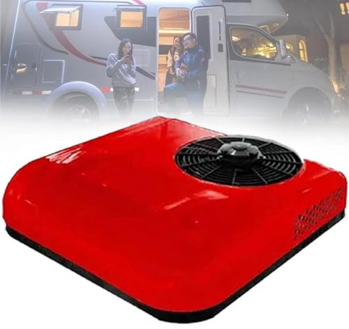 Aire acondicionado para techo de cabina de caravana y camión con control remoto, ideal para varios vehículos, incluyendo furgonetas, semirremolques y equipos agrícolas