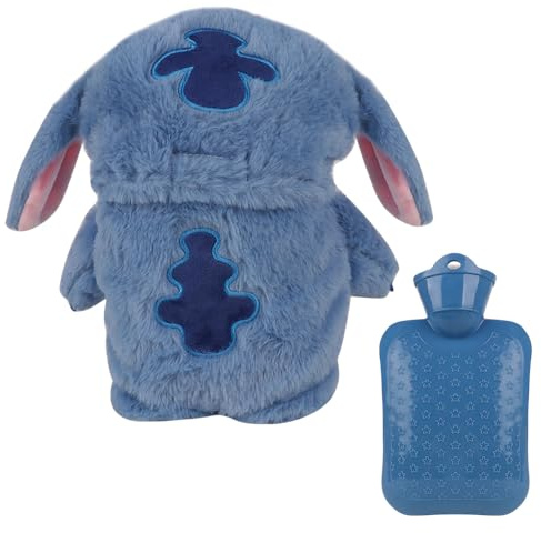 YANGUN Fluffy Wärmflasche, Plüsch Wärmflasche Kuscheltier, Cartoon Heißwasserflasche für Kinder, Hot Water Bag, Herausnehmbarer Innenbehälter, Wärmeflasche Kuschelig für Kinder & Erwachsene