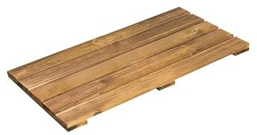 Werth-Holz 4X Holzfliesen Bodenfliesen Holzpodest Gehwegplatte Holz 100x50 cm