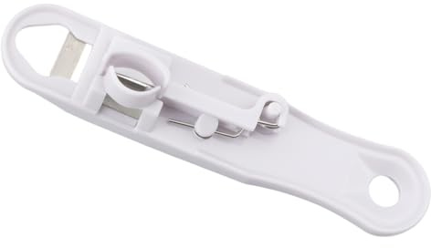 Hopzab Green Bean Slicer - White, Easy Bean Cutter & String Remover for Runner Beans, Kitchen Vegetable Prep Tool, Bean String Cutter, Ideal for Food Preparation and Slicing