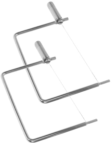 Alipis 2piezas Cortador de Queso de Acero Inoxidable Rebanador Manual de Alambre para Queso Pan y Mantequilla para Uso Casa Fiestas y Festivales
