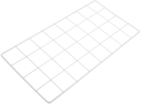 NOLITOY Selbstgemacht Drahtwandgitter 40x20cm Metallgitter Wandpaneel mit Fotohalter Wanddeko Aufbewahrung für Wohnzimmer Büro Schlafzimmer Grau