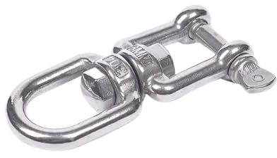 YShiuoL Giratorio de Doble Extremo 10 Piezas De Acero Inoxidable Doble Extremo Giratorio 360° con Conector Gancho A Presión M5-M10 Anclaje Mordaza(OX 10Pcs,M5)