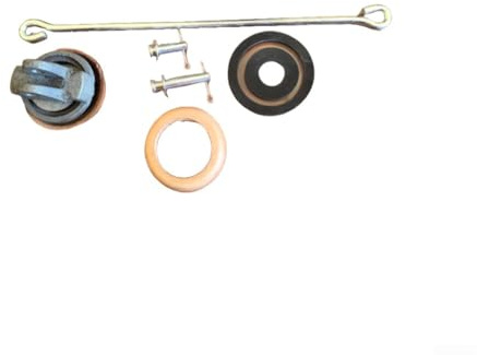 Trayneel Ersatzkolben für Typ 75 Handpumpen Gusseisen mit Lederhülsendichtung und verzinkter Kolbenstange Kompatibel mit Outdoor-Wasserpumpenmodellen Grau Braun Silber Schwarz(A)