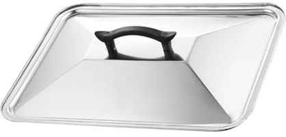 GANAZONO Coperchio per Barbecue Copertura per Pentola in Acciaio Inossidabile Elegante e Resistente Protezione Anti-schizzi di Olio per Uso in Cucina e Barbecue