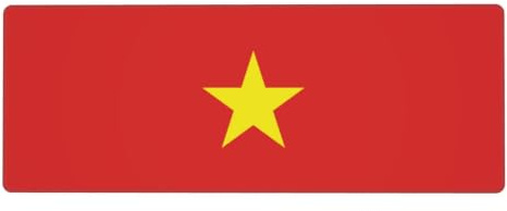 Flag of Vietnam Extra Large Desk Mat 11.8x31.5-Non Slip Gaming Mouse Pad with Stitched Edge, Waterproof Keyboard Pad for Office