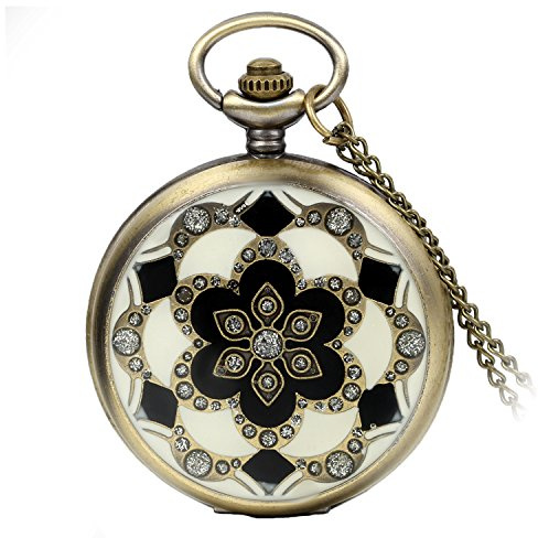 Avaner Modische Taschenuhr mit Kette, Unisex, Halskette mit Quarzwerk, für Damen und Herren, als Vatertagsgeschenk zum Muttertag, Weihnachten