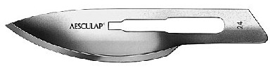 10x Klingen für Skalpell Halter 4, Aesculap Skalpellklingen Nr.4, Figur 24