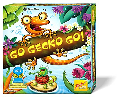 Zoch 601105129 - Go Gecko Go (Kinderspiel ab 6 Jahre) - fröhliches Wettschwimmen für 2-4 Spieler - Beobachten, Taktieren & clever navigieren