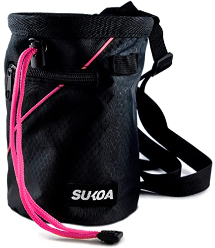 Chalk Bag for Rock Climbing - Gifts, Gear & Accessories - Weight Lifting, Gym, Bouldering, Disc Golf, Wall Climbing