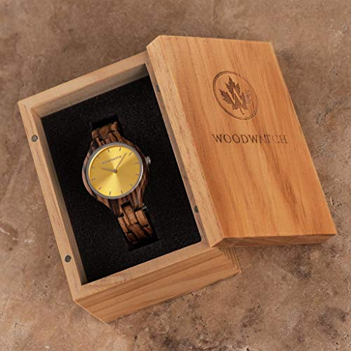 WoodWatch Lucent Sky | Holzuhren für Damen - Armbanduhr Holz Damen Premium | Wood Watch for Woman | umweltfreundliches Produkt, wir Pflanzen 1 Baum für Jede Uhr