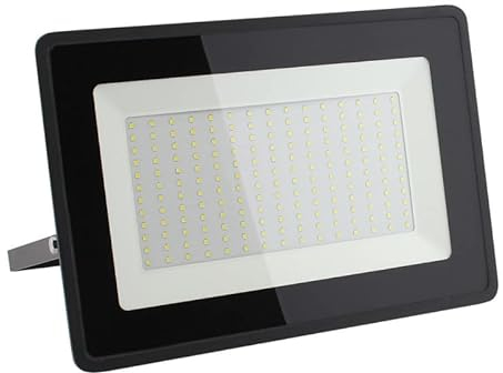 Greenice Foco Proyector LED 200W 24000Lm 6000ºK IP66 Impermeable Regulable | Iluminación Exterior de Alta Eficiencia | Ideal para Exteriores, Jardines, Naves