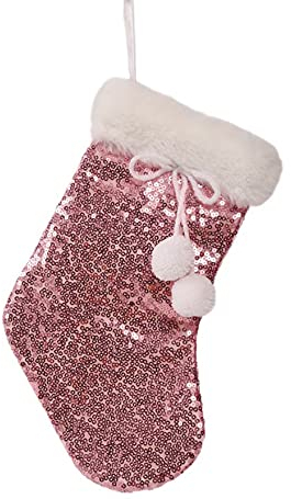Guirca Nikolausstiefel mit rosa Pailletten, 28 cm