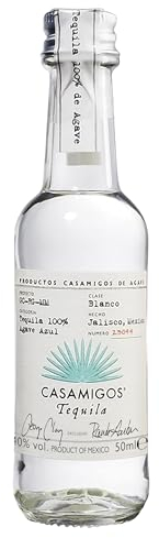 Casamigos Blanco Tequila | 40% vol | 12x5cl Multipack | Ideal for Margaritas | Hints of Citrus |Vanilla & Sweet Agave | Crisp & Clean | Tequila Blanco | Made from Hand-Selected
