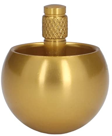 Metall Kreisel Spielzeug Set, 2 Stück, Edelstahl Flip-Over-Top mit Pilzform, Gold, inkl. Aufbewahrungstasche