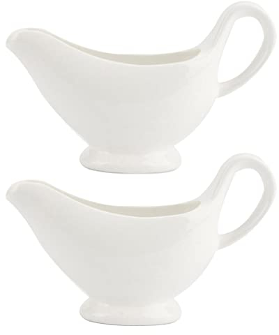 Angoily 2stücke Sauciere Keramik Soßenboot Mit Griff Zum Aufbewahren Von Joghurt Saft Kaffee Milch Und Anderen Getränken Einfach Zu Reinigen Pflegen