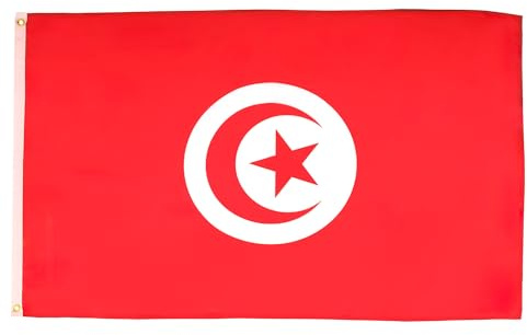 AZ FLAG Flagge Tunesien 90x60 cm Fahne Tunesische Leichtes Polyester 2 Ösen