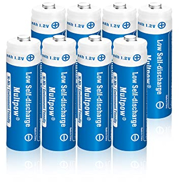 Akku AA 2600mAh, 8 Stück AA Batterien Akku Wiederaufladbare, Blau | Geringe Selbstentladung 1.2v High Capacity Type NI-Mh Batterien Low Self-Discharge AA Wiederaufladbar
