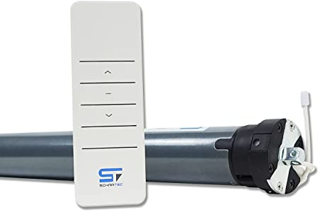 SCHARTEC Motore radio per tapparelle, set completo FE 13-40, con finecorsa elettronico sw40, con telecomando per tapparelle, motore radio