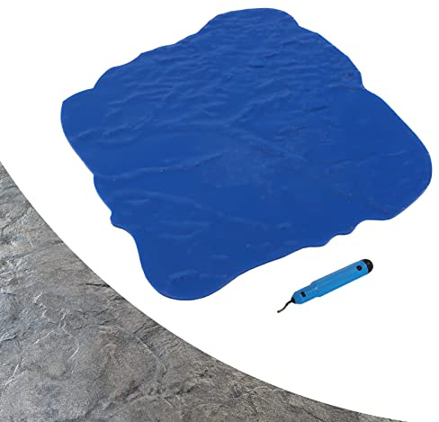 36 x 36 Concrete Seamless Stamp Mat Slate Stone Texture Set Decorative Concrete Cement Stamps Mats Blue