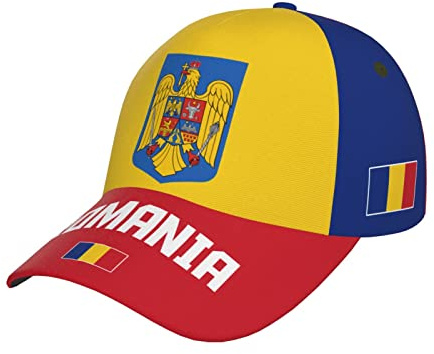 934 Trucker Baseballmütze Rumänien-Flagge, Rumänischer Fußball, Patriotisch Sonnenmütze Casual Hut Uv-Schutz Pferdeschwanz Kappe Für Reisen Running Sport