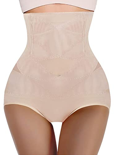 plus Size Neoprene Vest Women Body Shaper Hip Abdomen Panties High Waist Underwear Compression Body Women (Beige, XL)
