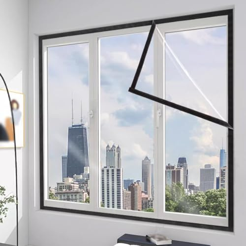 Draught Excluder Window Insulation Film Kits,Secondary Glazing Kit,Transparent Insulating Foil,Window Cold Blocker,Window Shrink Film Cover,for Winter Keep Cold Out (33x75)
