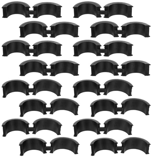 Salbsever 16 Pcs Bicycle Handlebar Rubber Gasket Adapter Washers, 22.2/25.4 mm to 31.8 mm, Schwarz, 2.76 x 0.17 x 0.59 inches, Non-Slip, Easy to Install, Mountain/Road/Folding Bikes