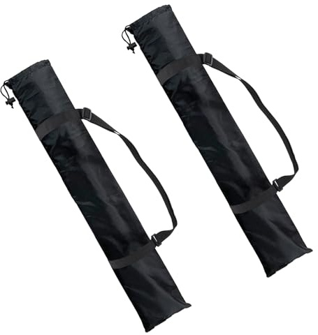 Werownsgso Lot de 2 Sacs pour Trépied avec Cordon de Serrage - Sac de Transport 23 x 130 cm, Noir