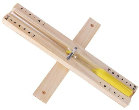 DTREELS Sauna-Sanduhr, 15 Minuten, wandmontiert, drehbar, Holz, Saunabeständig, Hitze-Uhr mit Sand