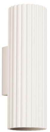 SOLLUX lighting Wandleuchte Innen Wandlampe Aluminium 1 Flammig 6,5 x 8,5 x 20 cm Karbon Beige