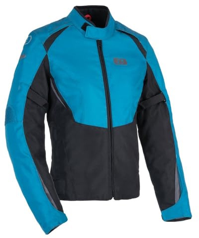 Oxford Iota 1.0 Waterproof Women Motorbike Jacket | Sporty Short Length Design with CE Level 1 Shoulder and Elbow Protection Reflective Motorcycle Jackets (Teal,18)