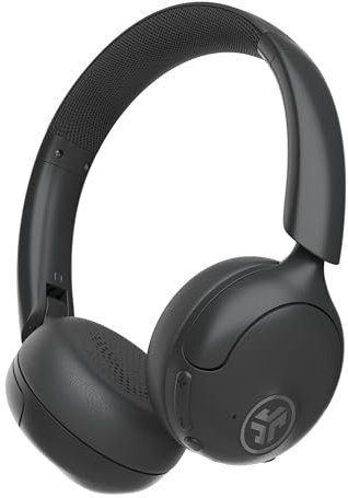 JLab Go Lux ANC Hybrid Active Noise Cancelling Headphones - On Ear Wireless Headphones with Microphone, 70+ H Playtime Foldable Bluetooth Earphones with Multipoint & Customisable Sound, Graphite