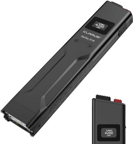 klarus FlatTac X1 Uitra Slim Tactical Taschenlampe, 4200 Lumen, kompakte Taschenlampe mit Doppelschalter, IPX6 wasserdicht,perfekt für den Einsatz im Freien, im Dienst und im Notfall X1E