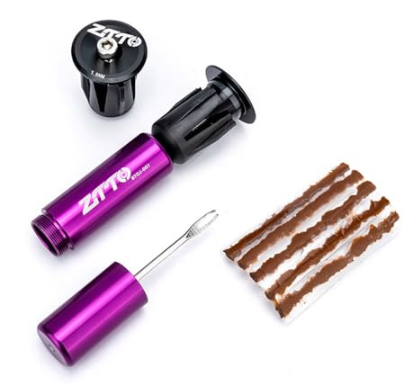 ZTTO Bicycle Tubeless Tire Fast Repair Kit for MTB and Road Bike, Tires Bar End Hidden Tool Components Integrated - Fast Fix a Puncture or Flat (AMZ-BSBT1G2)